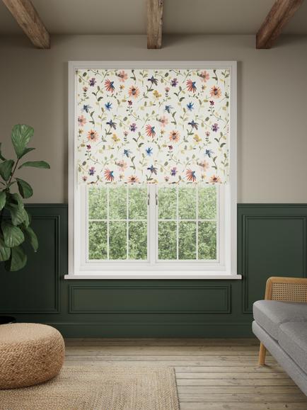 John Lewis Isabelle Blackout Roman Blind, Multi, Multi