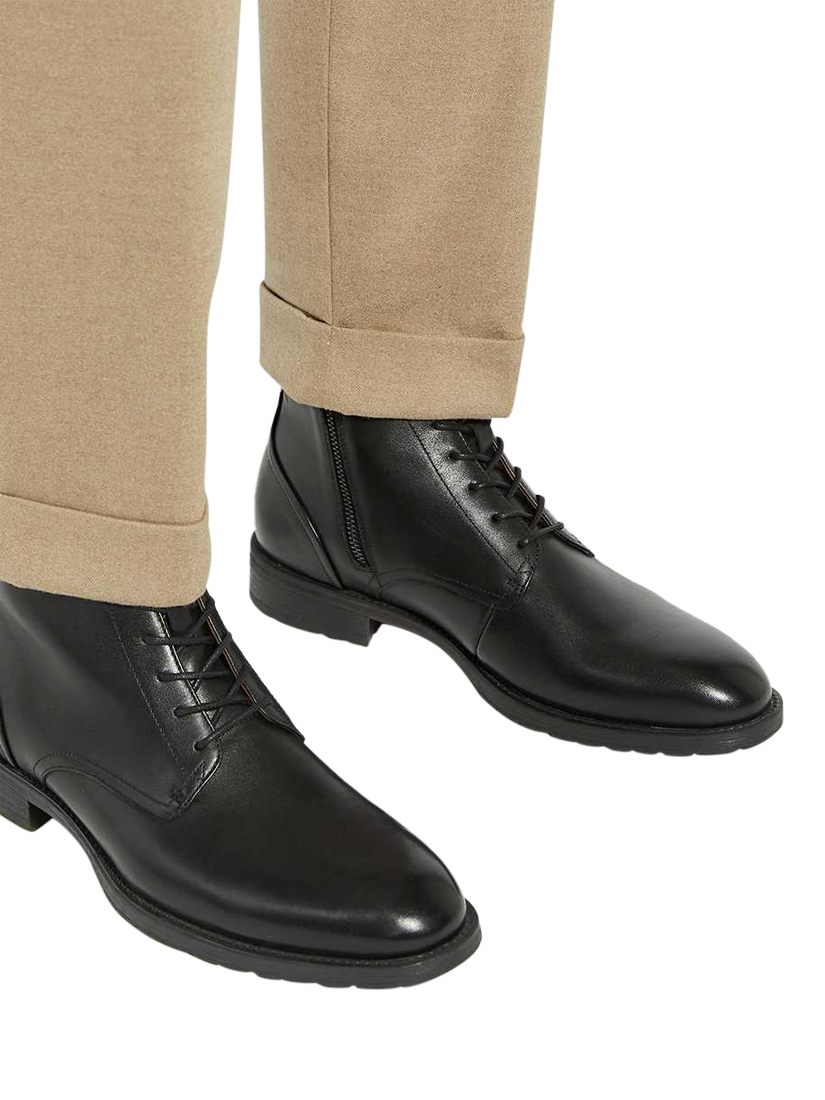 Product image 2 of 6, which shows Dune London Carrsons Leather Ankle Boots, Black, EU40