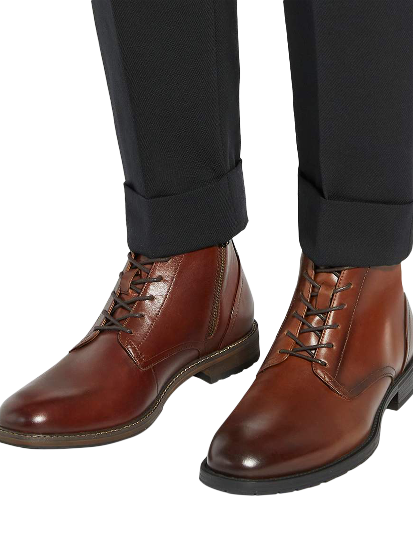Product image 2 of 6, which shows Dune London Carrsons Leather Ankle Boots, Brown, EU42