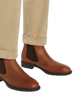 Dune London Cohens Leather Chelsea Boots - view 2, Brown
