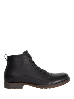 Dune London Corrdial Leather Ankle Boots, Black