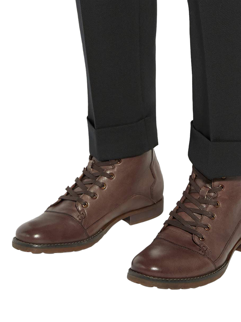 Product image 2 of 6, which shows Dune London Corrdial Leather Ankle Boots, Brown, EU41
