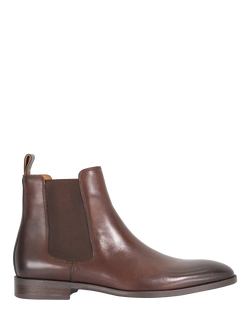 Dune London Matchin Leather Flexi Sole Chelsea Boots, Dark Brown, Dark Brown