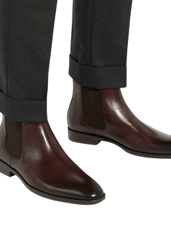 Dune London Matchin Leather Flexi Sole Chelsea Boots, Dark Brown - view 2, Dark Brown