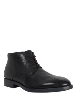 Dune London Sainty Lace Up Leather Ankle Boots, Black - view 2, Black