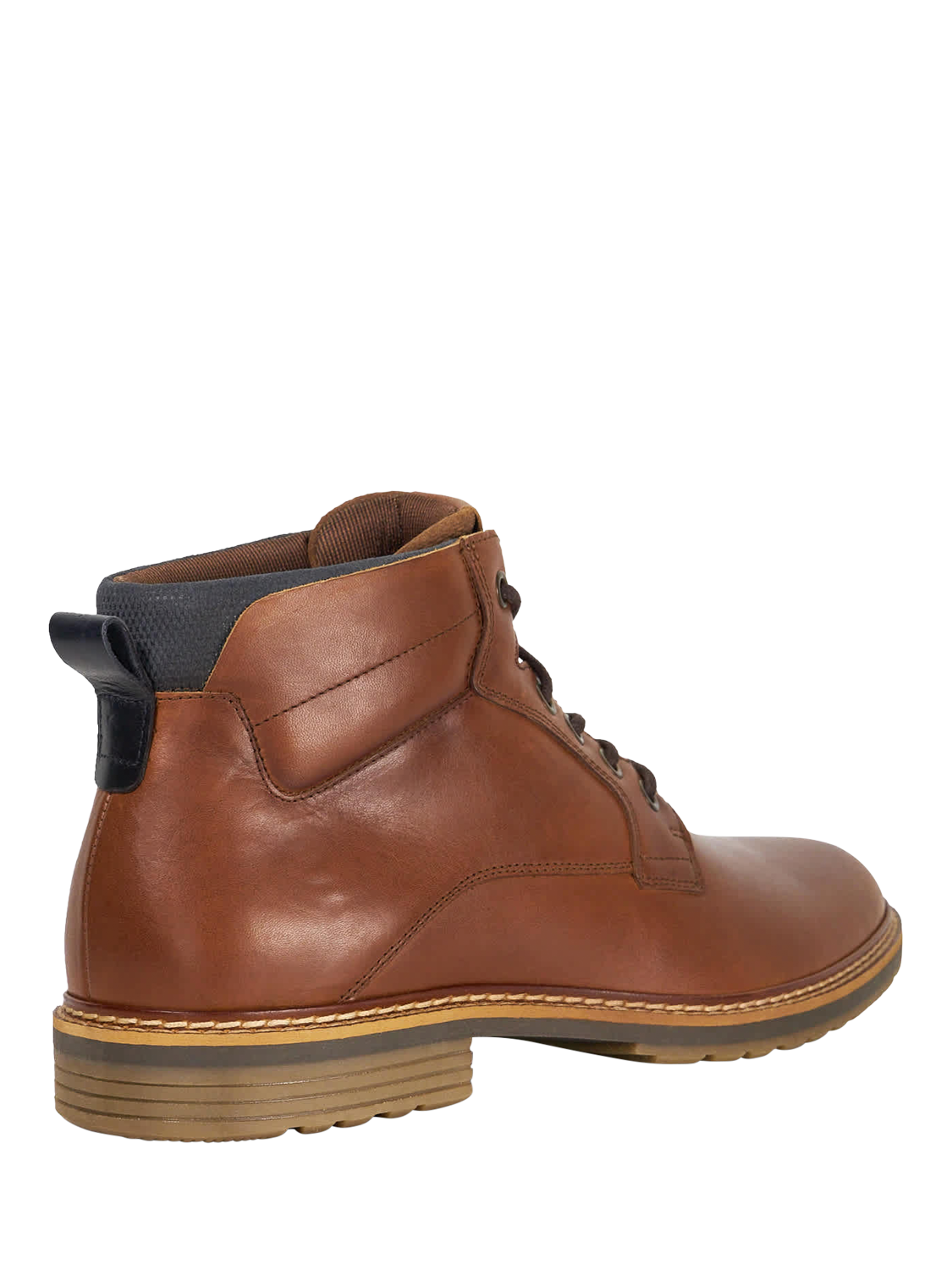 Product image 3 of 5, which shows Dune London Simpson Lace Up Leather Ankle Boots, Tan, EU40