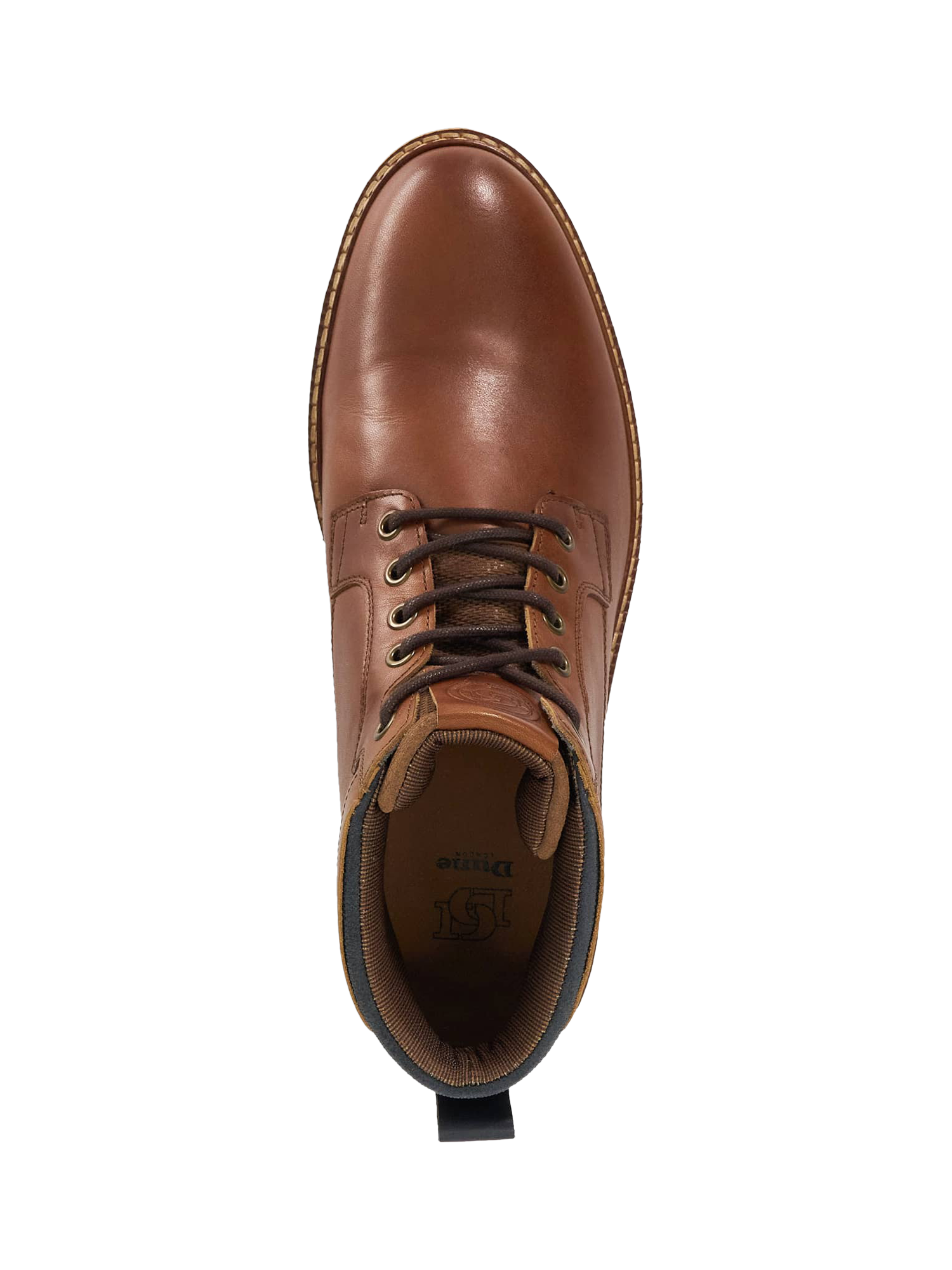 Product image 4 of 5, which shows Dune London Simpson Lace Up Leather Ankle Boots, Tan, EU40