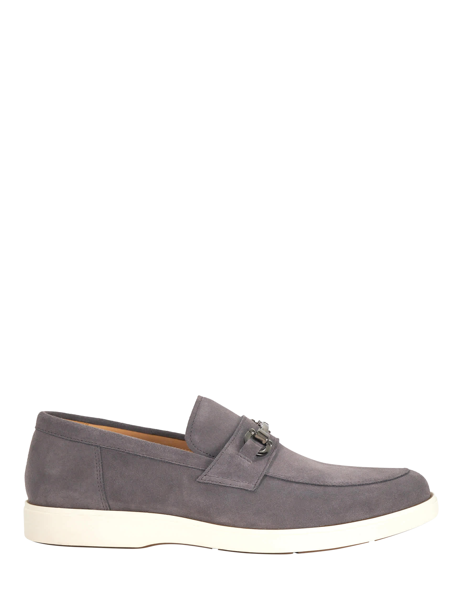 Product image 1 of 6, which shows Dune London Bosse Suede Loafers, Grey, EU41