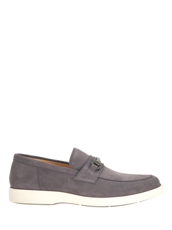 Dune London Bosse Suede Loafers, Grey, Grey