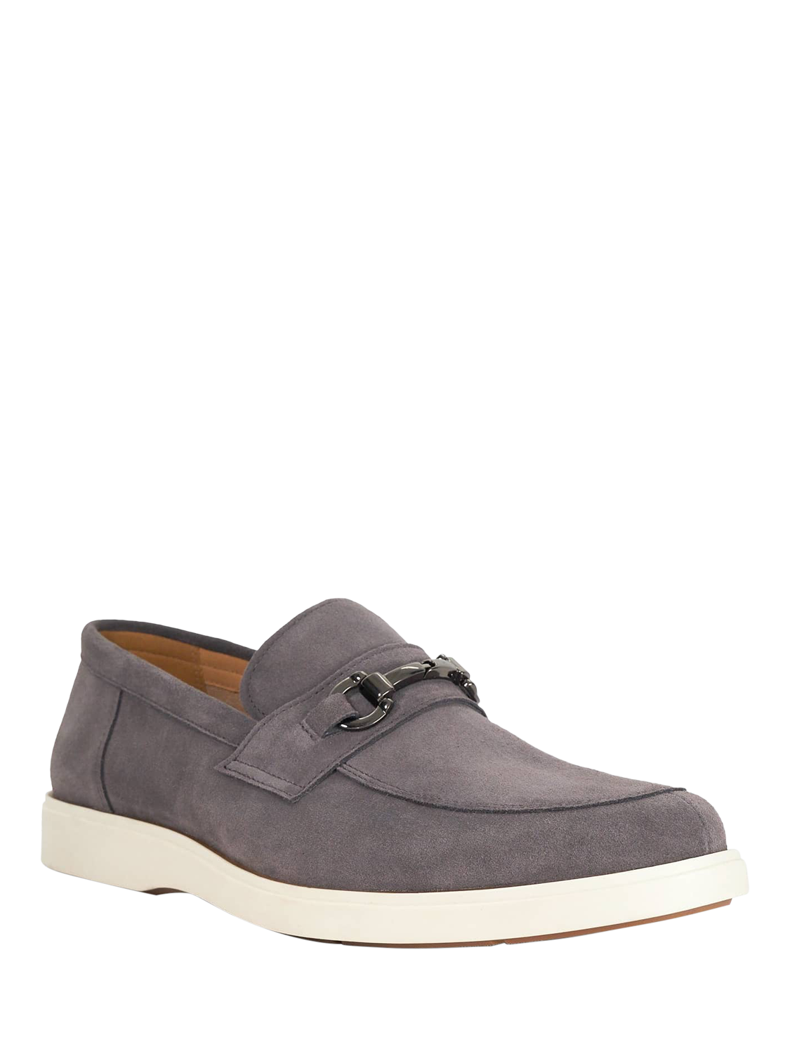 Product image 3 of 6, which shows Dune London Bosse Suede Loafers, Grey, EU41