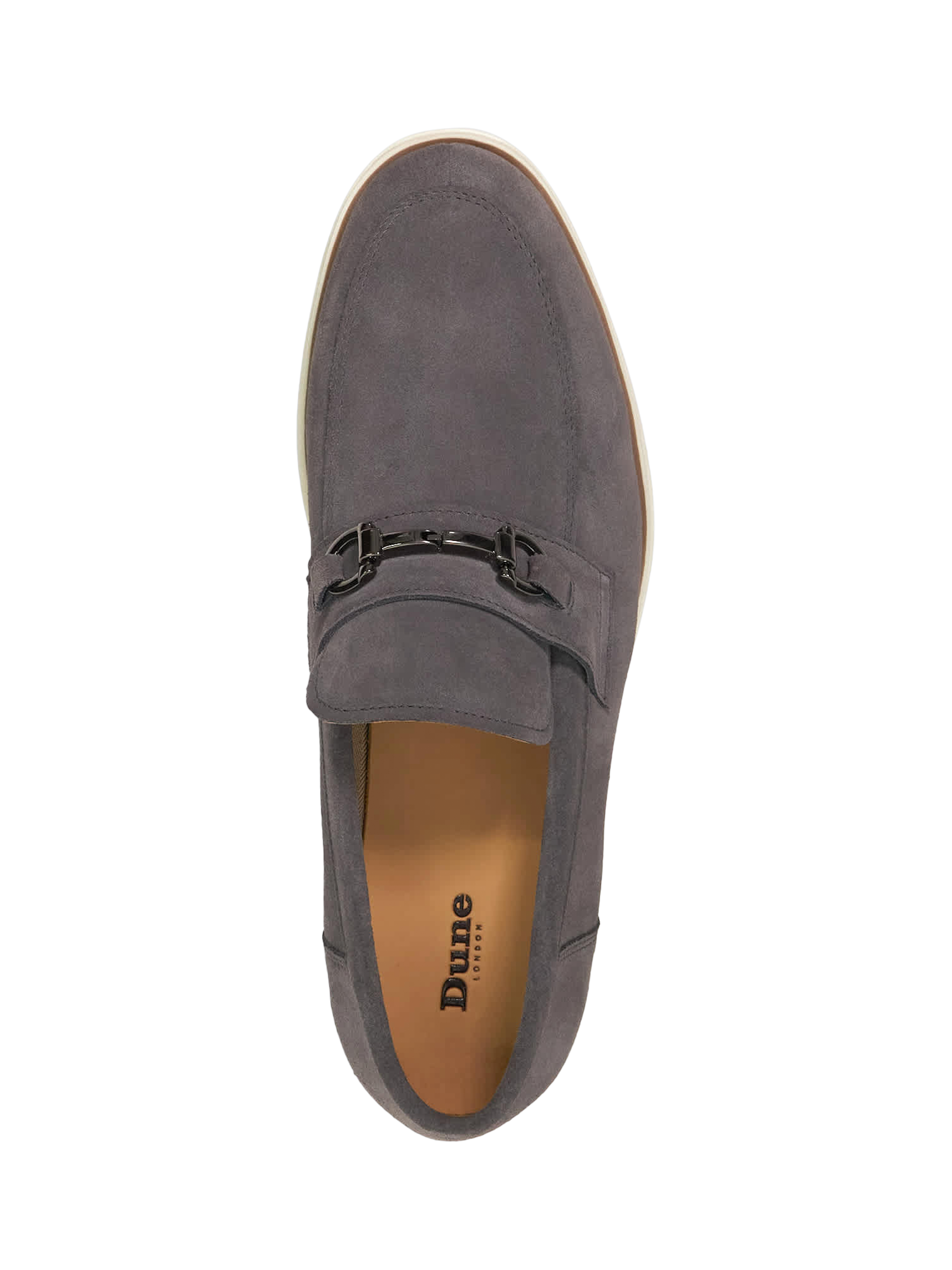 Product image 5 of 6, which shows Dune London Bosse Suede Loafers, Grey, EU41