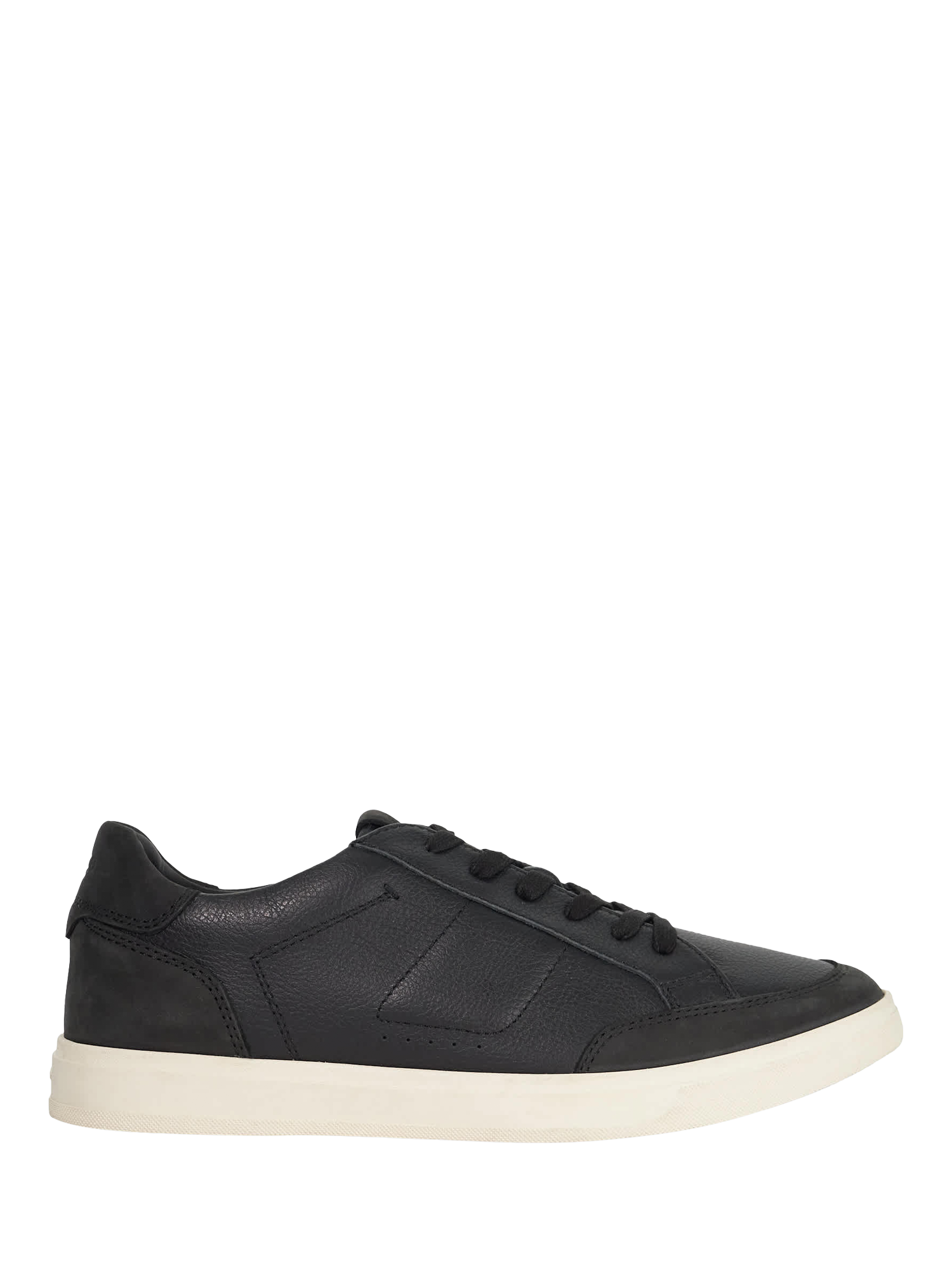 Product image 1 of 6, which shows Dune London Tabor Lace Up Leather Trainers, Black, 6|6.5