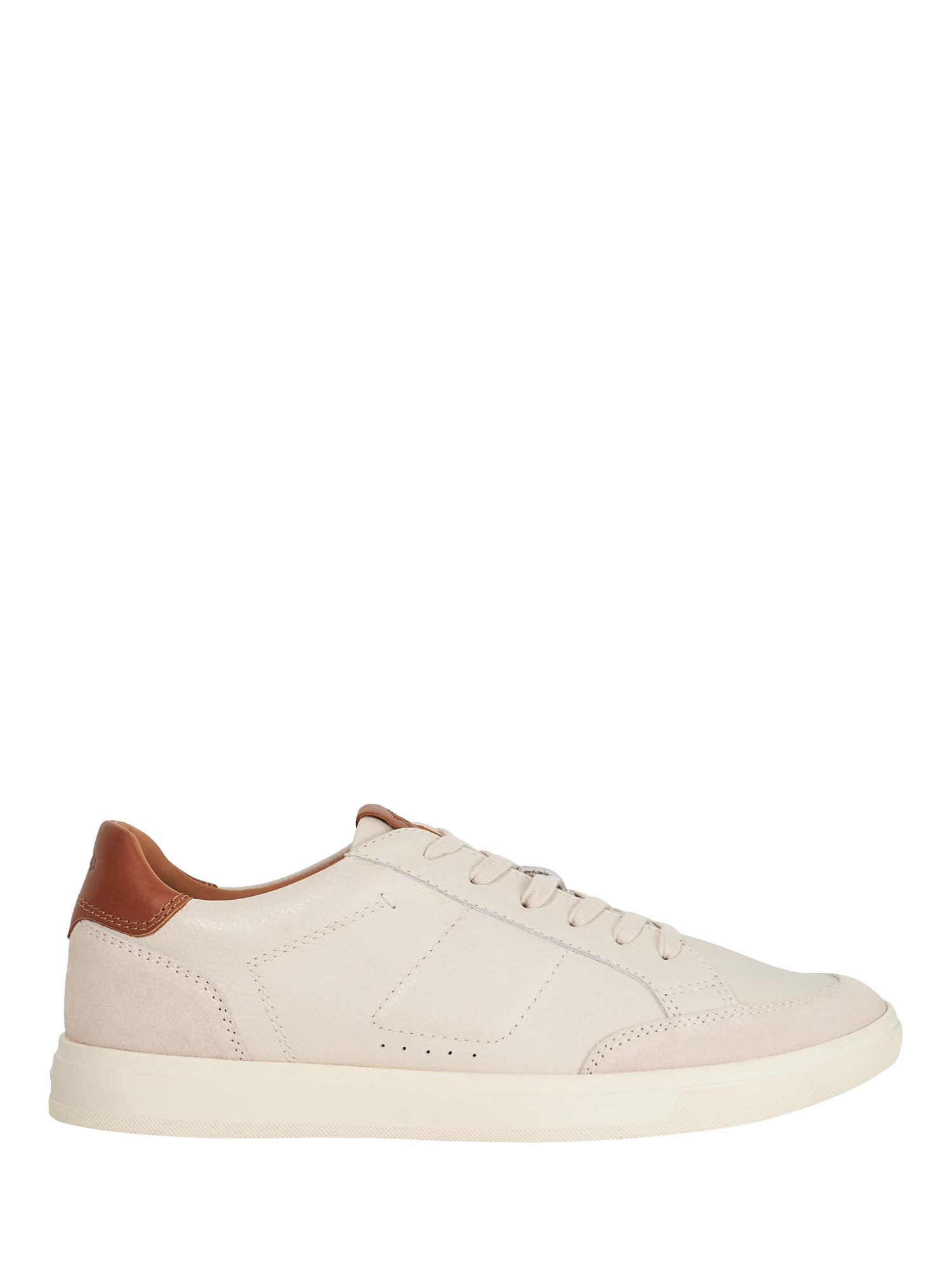Product image 1 of 6, which shows Dune London Tabor Lace Up Leather Trainers, White, 6|6.5