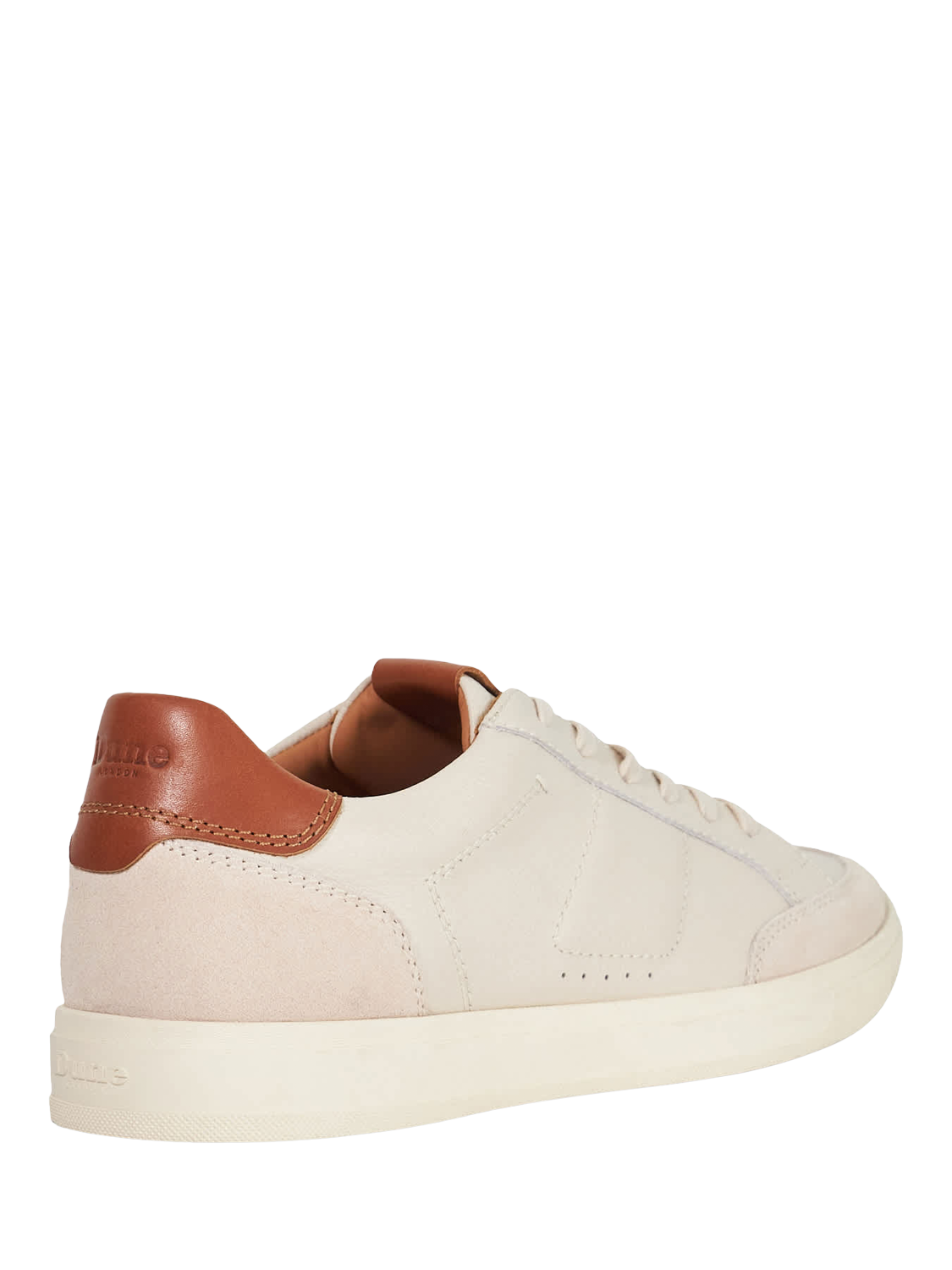Product image 4 of 6, which shows Dune London Tabor Lace Up Leather Trainers, White, 6|6.5
