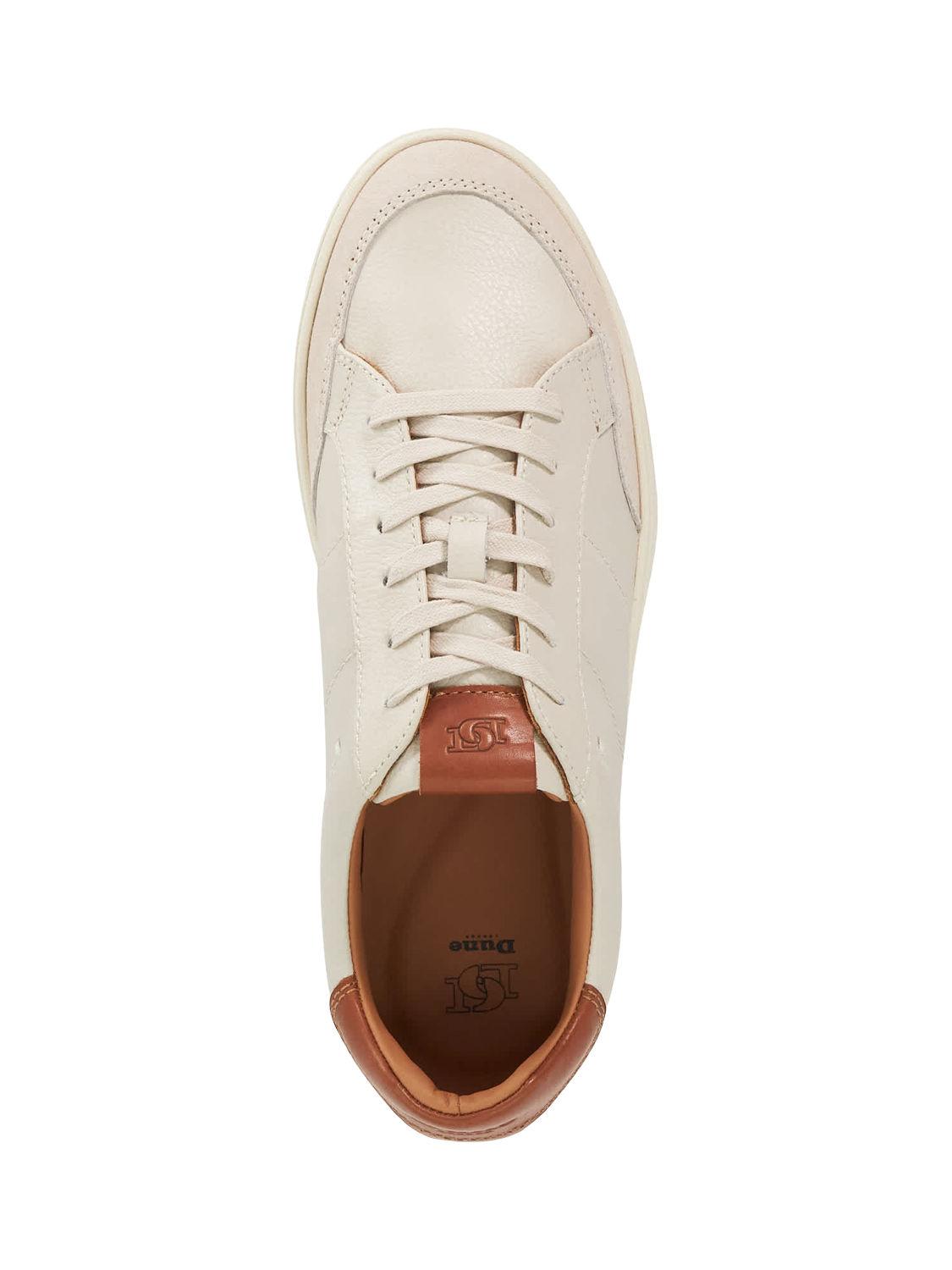 Product image 5 of 6, which shows Dune London Tabor Lace Up Leather Trainers, White, 6|6.5