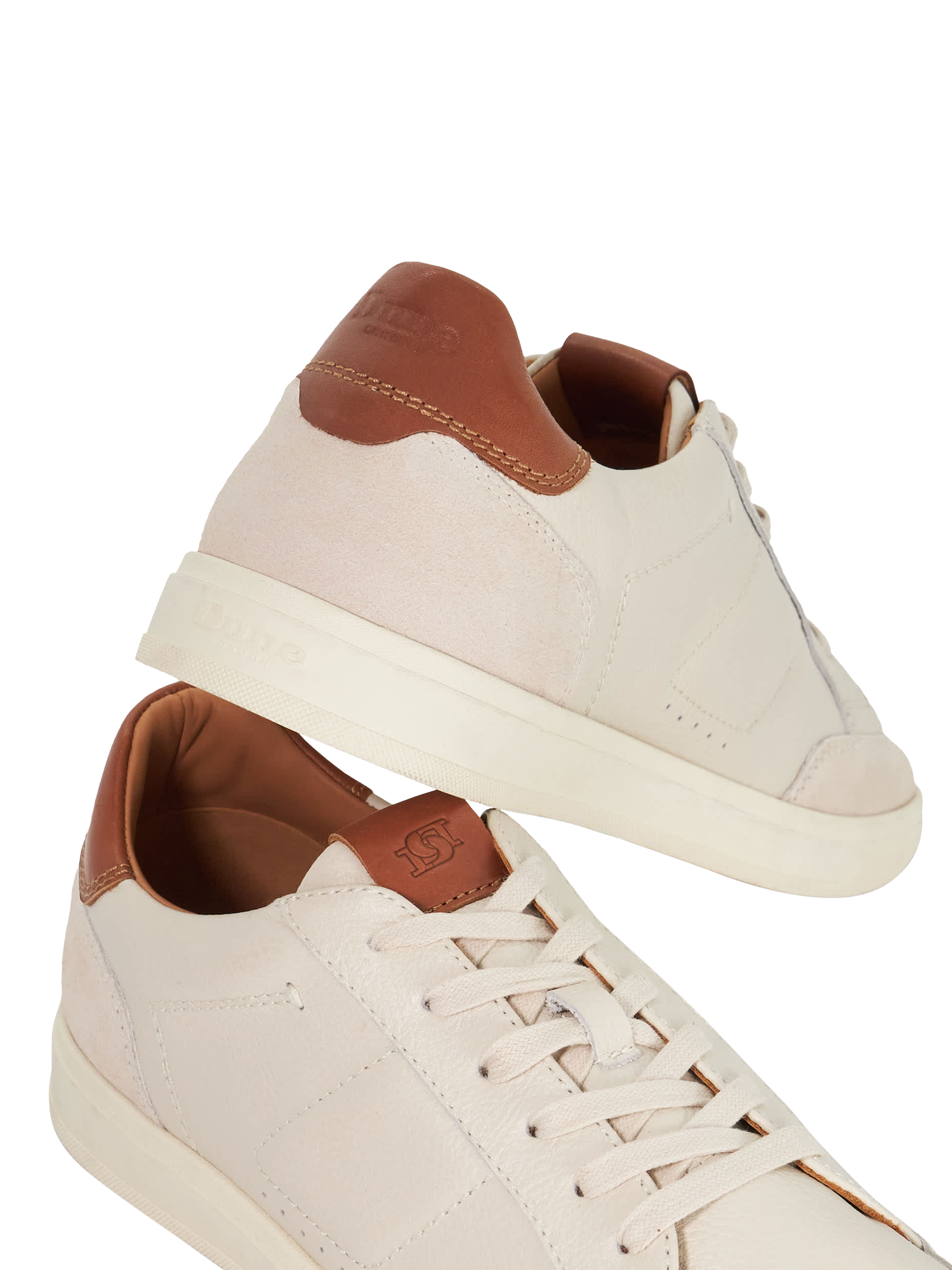 Product image 6 of 6, which shows Dune London Tabor Lace Up Leather Trainers, White, 6|6.5
