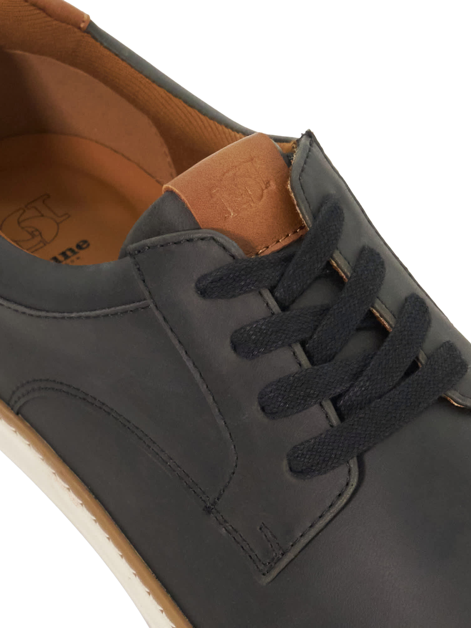 Product image 5 of 5, which shows Dune London Teppy Lace Up Trainers, Black, 6|6.5