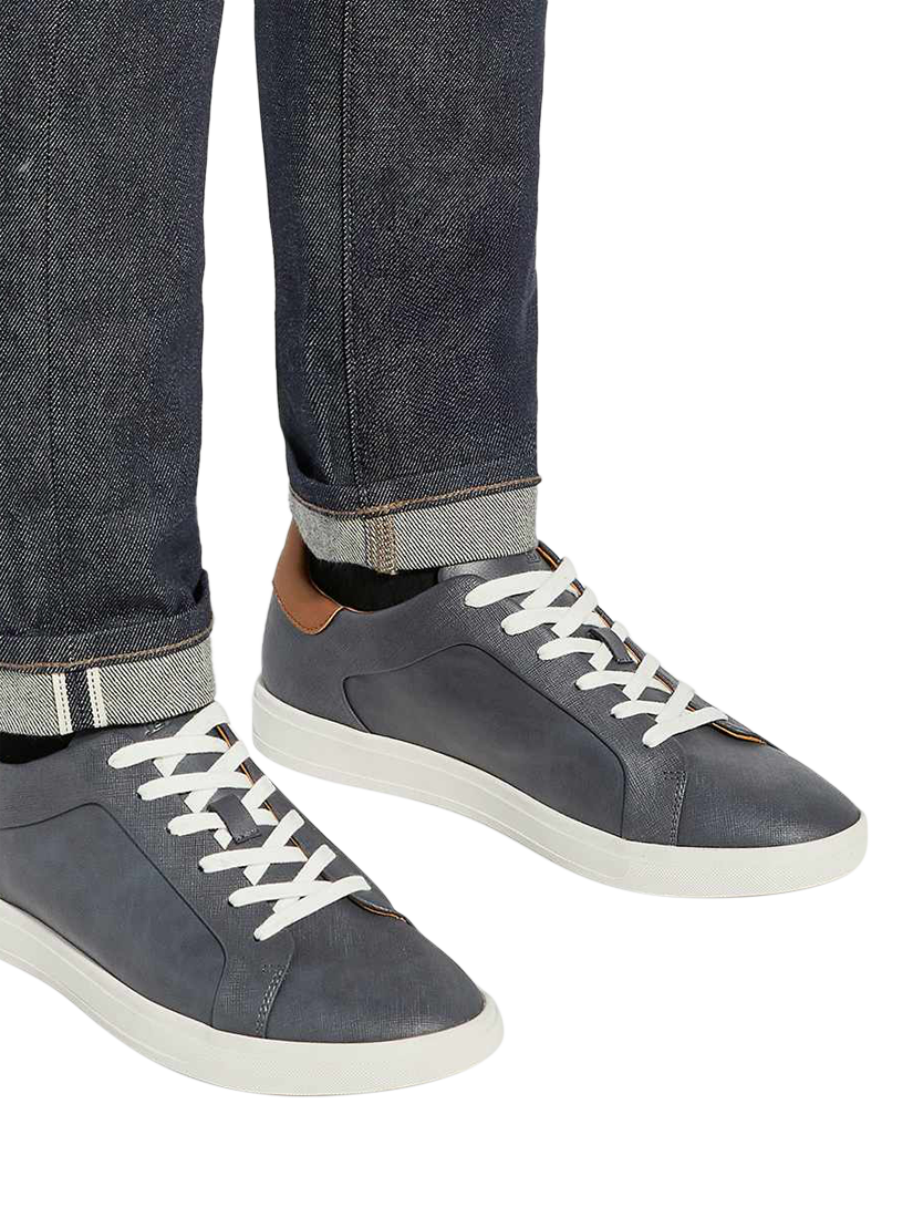 Product image 2 of 6, which shows Dune London Traces Lace Up Trainers, Navy, EU40