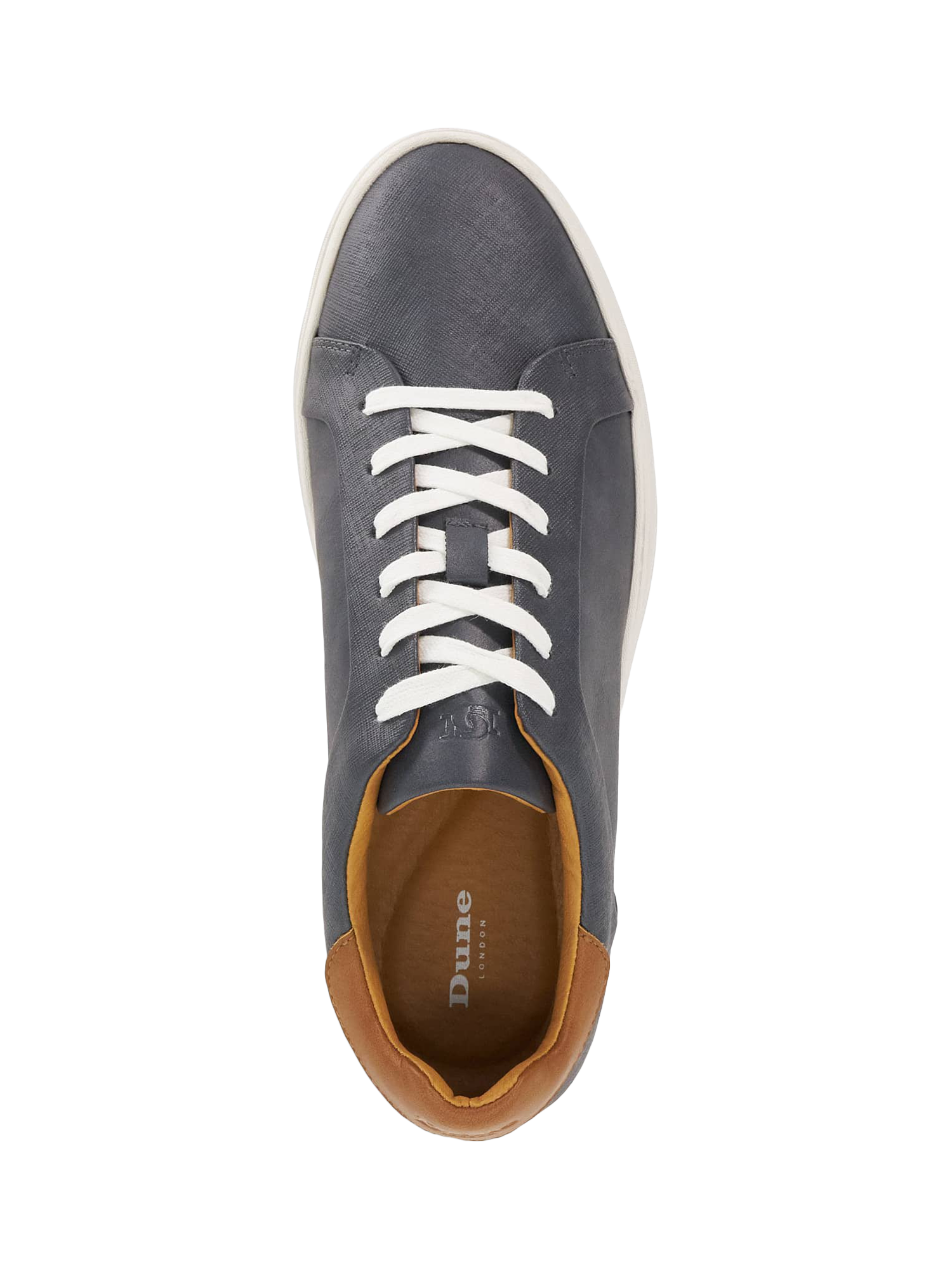Product image 5 of 6, which shows Dune London Traces Lace Up Trainers, Navy, EU40