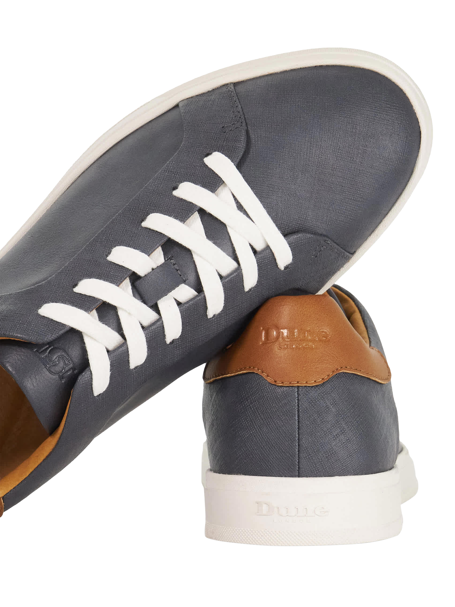 Product image 6 of 6, which shows Dune London Traces Lace Up Trainers, Navy, EU40