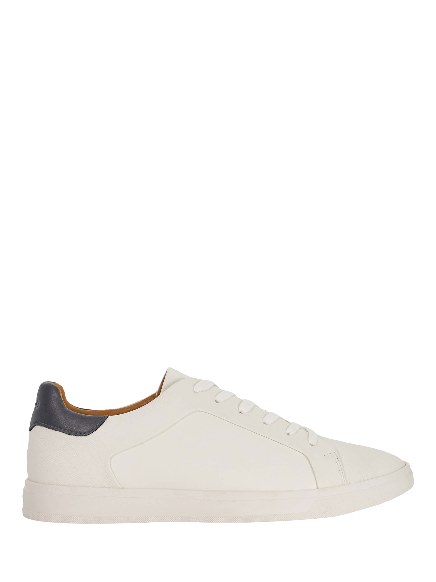 Product image 1 of 6, which shows Dune London Traces Lace Up Trainers, White, EU40