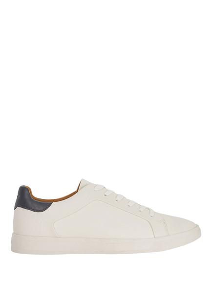 Dune London Traces Lace Up Trainers - view 2, White