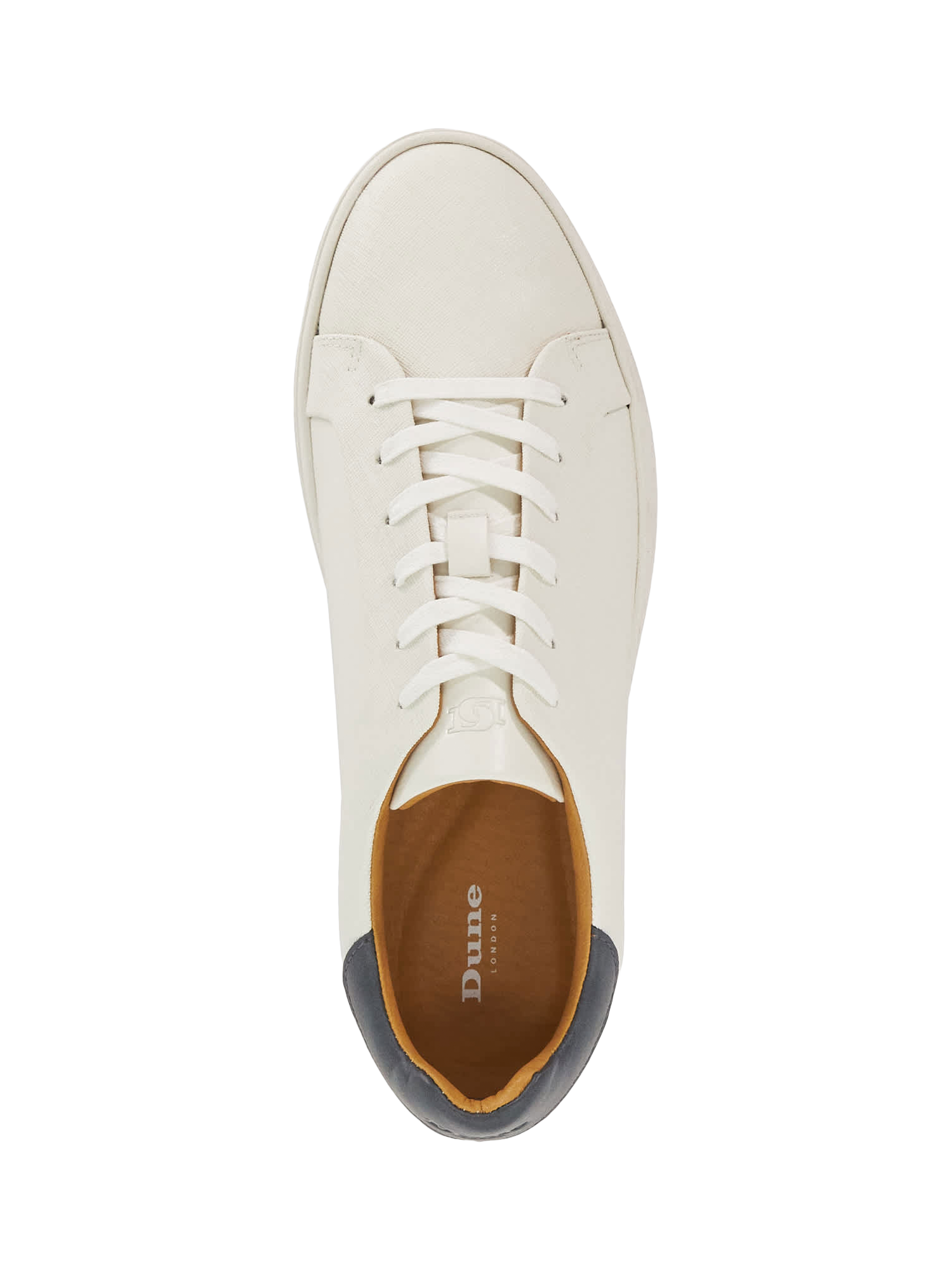 Product image 5 of 6, which shows Dune London Traces Lace Up Trainers, White, EU40