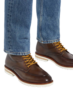 Dune London Collson Lace Up Leather Ankle Boots - view 2, Brown