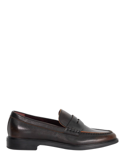 Dune London Sascha Leather Loafers, Brown