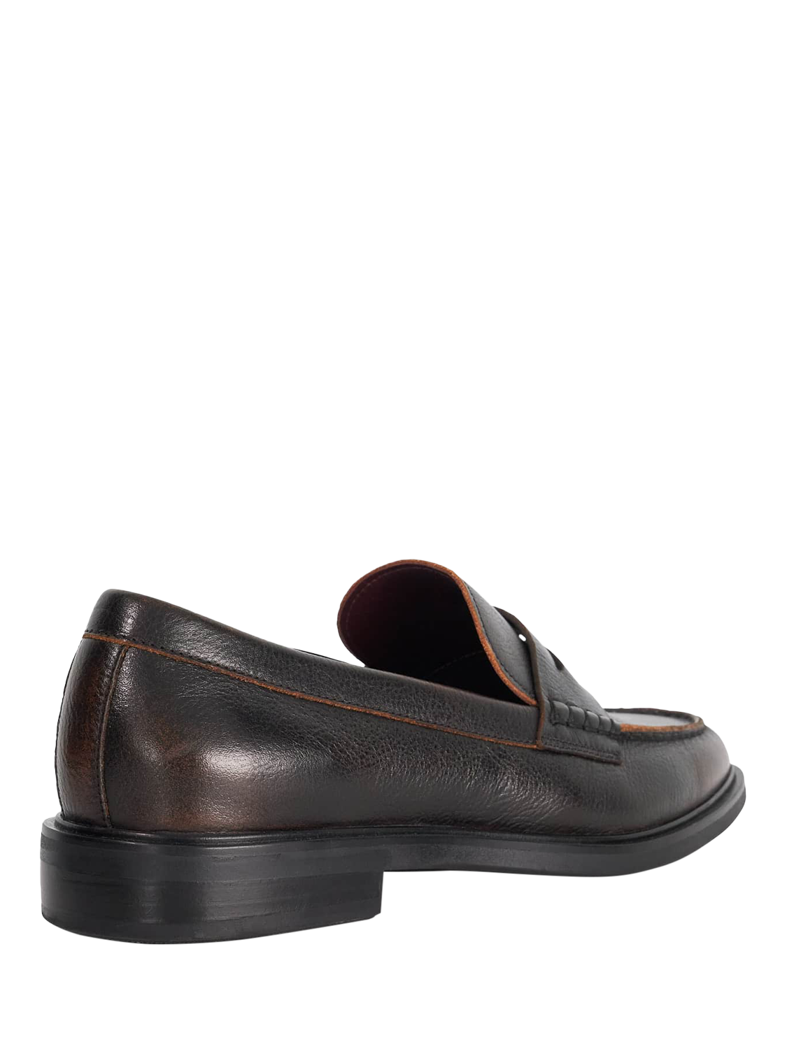 Product image 4 of 6, which shows Dune London Sascha Leather Loafers, Brown, 6|6.5