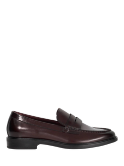 Dune London Sascha Leather Loafers, Burgundy