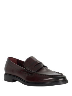 Dune London Sascha Leather Loafers - view 2, Burgundy