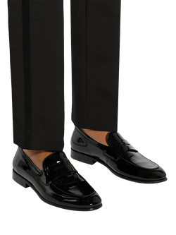 Dune London Spin Patent Leather Loafers, Black - view 2, Black