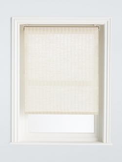 John Lewis Jute Cordless Blind, White, White