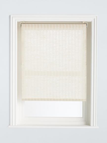 John Lewis Jute Cordless Blind, White - view 2, White