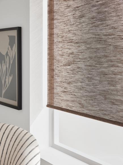 John Lewis Jute Cordless Blind, Brown