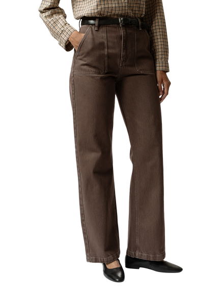 Nudie Jeans Asta Workwear Jeans, Brown, Brown