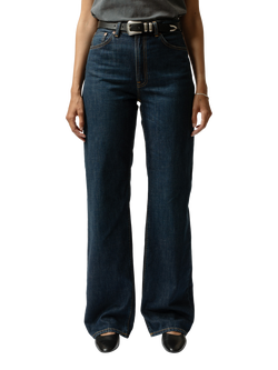 Nudie Jeans Clean Eileen Warm Wave Wide Leg Jeans, Dark Blue, Dark Blue