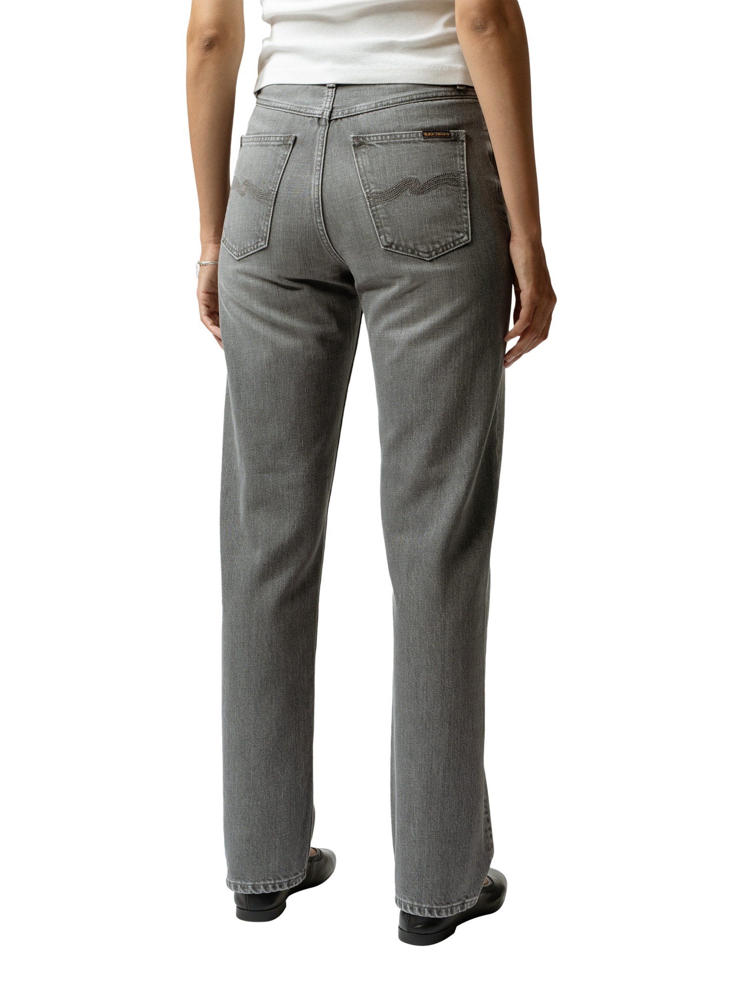Product image 2 of 6, which shows Nudie Jeans Lofty Lo Jeans, Grey, 26