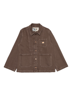 Nudie Jeans Ada Workwear Denim Jacket, Brown, Brown