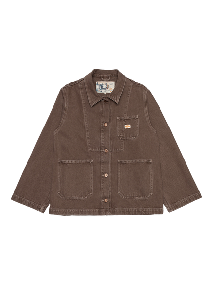 Nudie Jeans Ada Workwear Denim Jacket, Brown, Brown