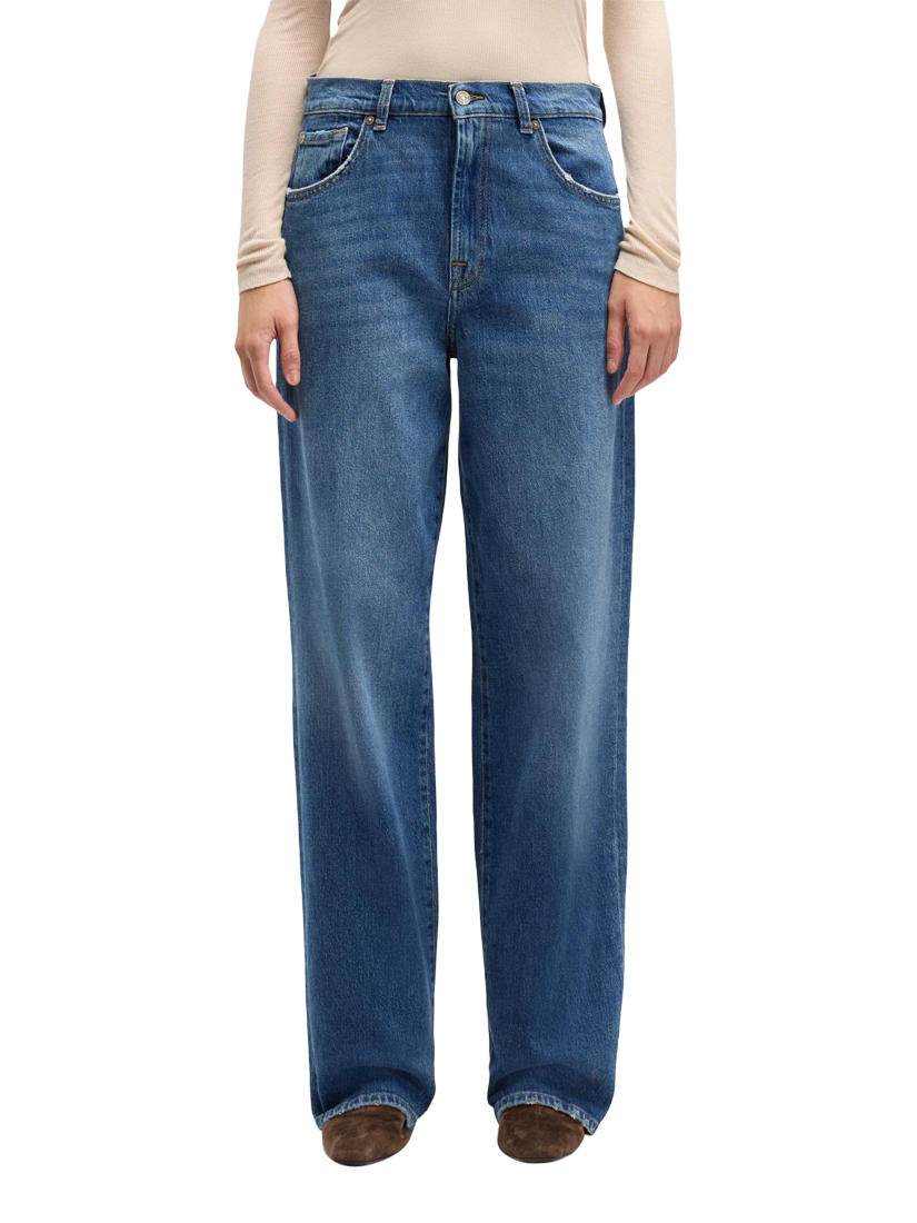 Product image 1 of 6, which shows 7 For All Mankind Stovepipe Straight Leg Jeans, Explorer, 26