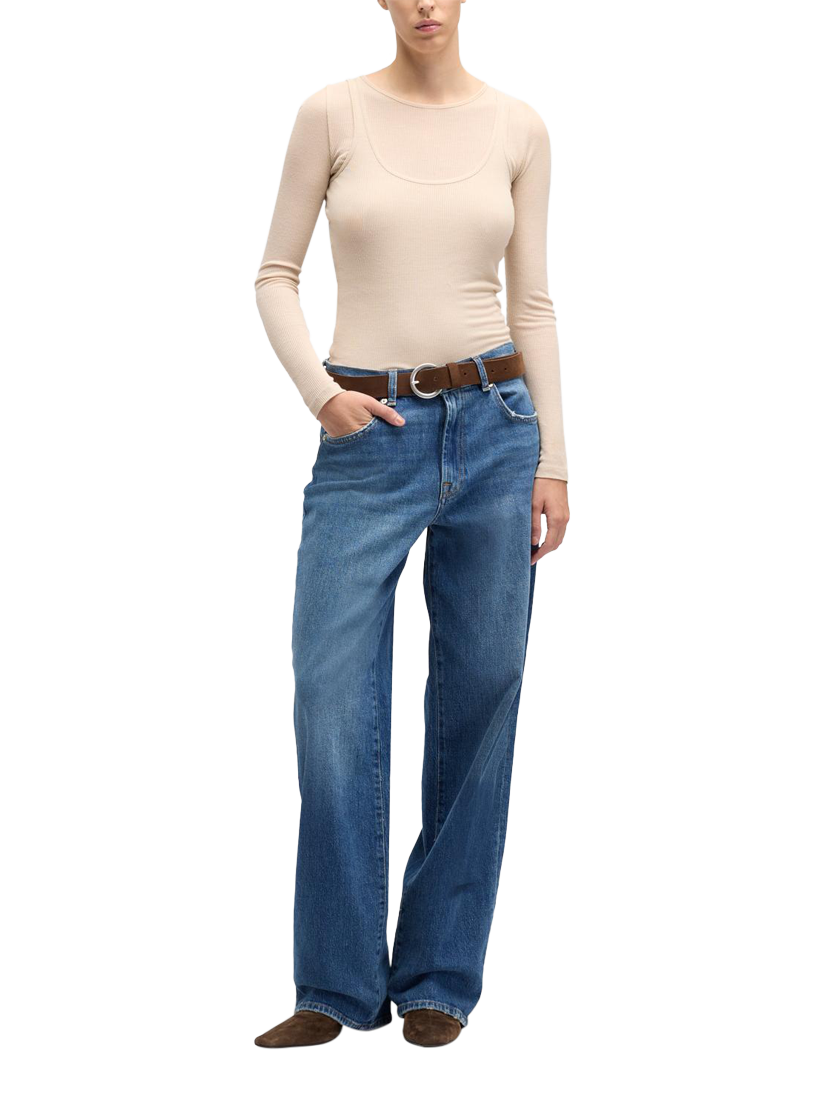 Product image 3 of 6, which shows 7 For All Mankind Stovepipe Straight Leg Jeans, Explorer, 26