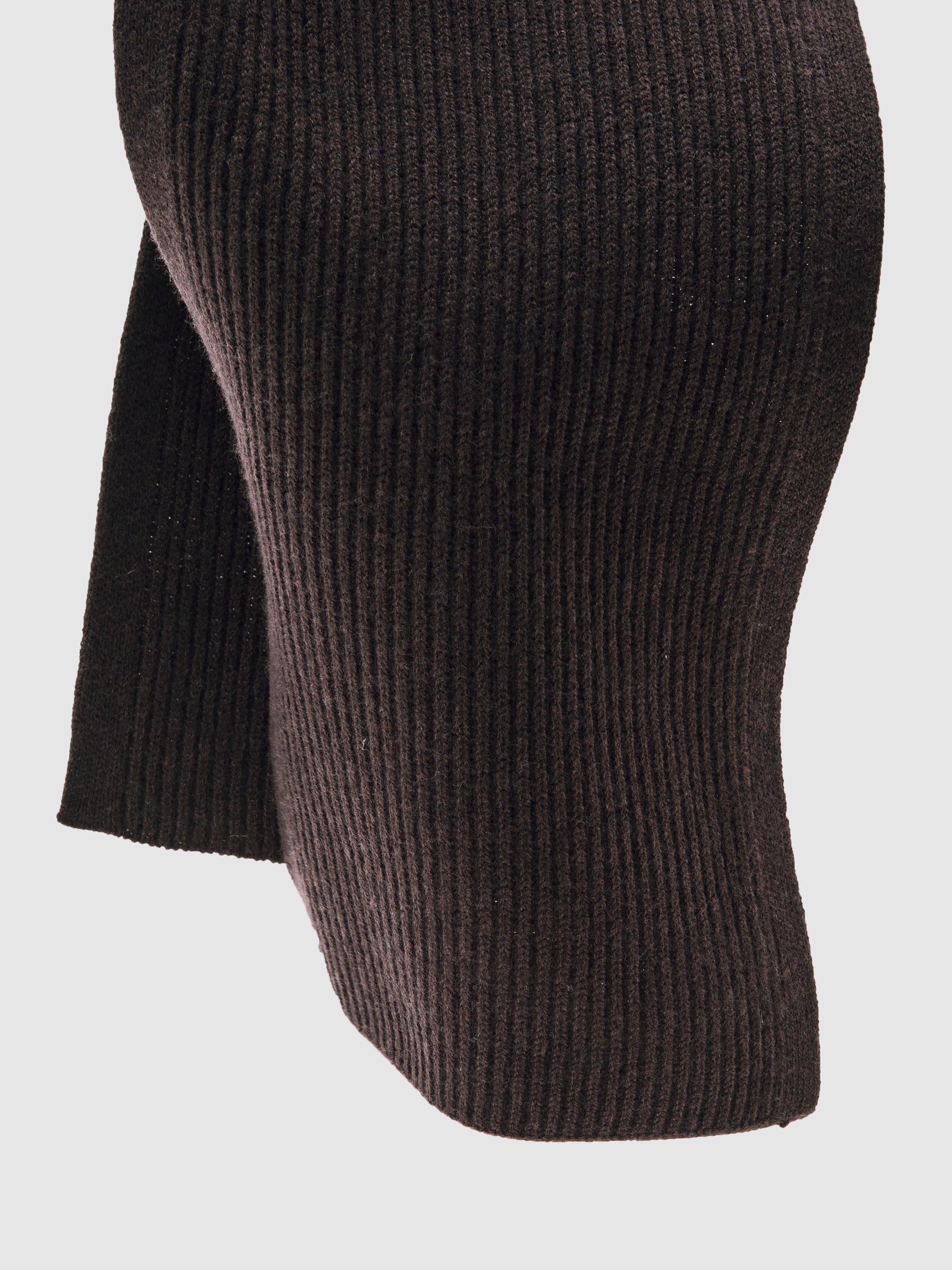 Product image 2 of 5, which shows Reiss Chesterfield Merino Wool Scarf, Chocolate Brown, One Size