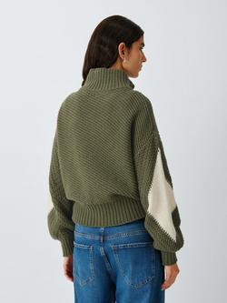 AND/OR Argyle Full Zip Cardigan, Khaki - view 2, Khaki