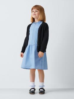 John Lewis Girls' Gingham A-Line Summer School Dress - view 2, Blue