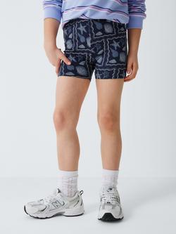 John Lewis Kids' Plain/Shells Cycle Shorts, Pack of 3, Multi - view 2, Multi