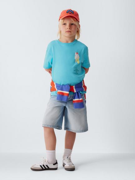 John Lewis Kids' Ice Cream Graphic T-Shirt, Aqua - view 2, Aqua
