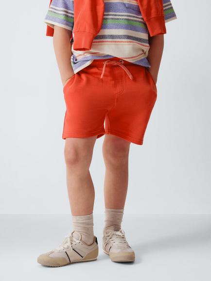 John Lewis Kids' Jersey Shorts, Pack of 2, Red/Teal - view 2, Red/Teal