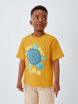 John Lewis Kids' Big Turtle T-Shirt, Yellow Turtle, Yellow Turtle
